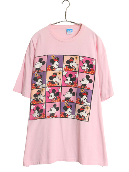 80s USA製 ミニー イラスト プリント 半袖 Tシャツ メンズ レディース XL / ヴィンテージ キャラクター ディズニー ミッキー 大きいサイズ
