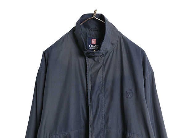 90s チャップス ラルフローレン スイングトップ ジャケット メンズ L / 古着 オールド ポロ スムース 素材 ブルゾン ジャンパー フルジップ