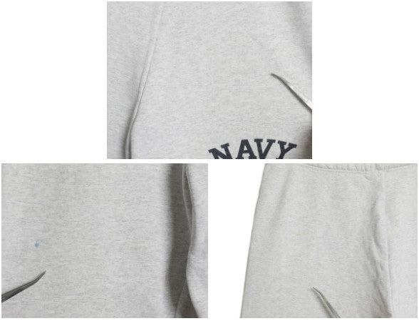 90s USA製 US NAVY プリント スウェット パンツ メンズ XL オールド USN ミリタリー 裏起毛 ワンポイント 軍物 大きいサイズ トレーニング