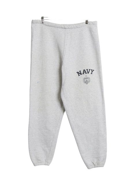 90s USA製 US NAVY プリント スウェット パンツ メンズ XL オールド USN ミリタリー 裏起毛 ワンポイント 軍物 大きいサイズ トレーニング