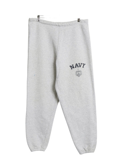 90s USA製 US NAVY プリント スウェット パンツ メンズ XL オールド USN ミリタリー 裏起毛 ワンポイント 軍物 大きいサイズ トレーニング