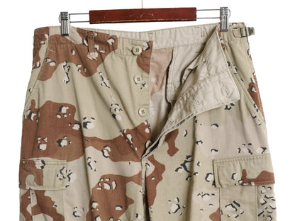 90s US ARMY 米軍実物 デザート カモ カーゴ パンツ MEDIUM LONG / オールド 90年製 BDU 6C チョコチップ 迷彩柄 ミリタリー 軍物 ボトムス