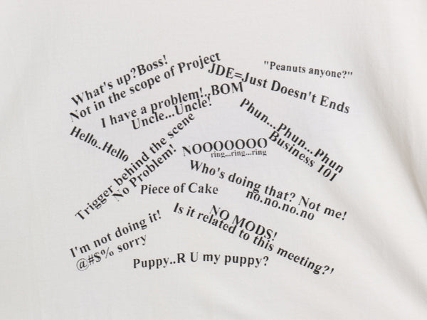 90s ジョーク メッセージ プリント Tシャツ メンズ XXL オールド イラスト 両面 グラフィック アート ヘビーウェイト 企業 大きいサイズ 白