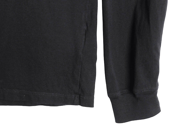 ノースフェイス ロゴ プリント 長袖 Tシャツ メンズ L / アウトドア ロンT ロングスリーブ クルーネック カットソー モノトーン ブラック