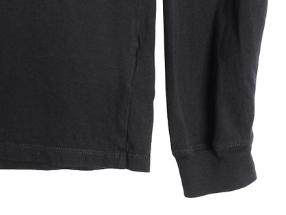 ノースフェイス ロゴ プリント 長袖 Tシャツ メンズ L / アウトドア ロンT ロングスリーブ クルーネック カットソー モノトーン ブラック