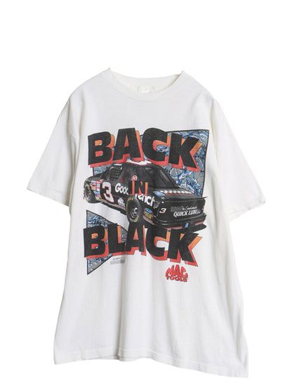 90s USA製 ナスカー イラスト プリント Tシャツ メンズ XL オールド オフィシャル グラフィック モータースポーツ レース 大きいサイズ 白