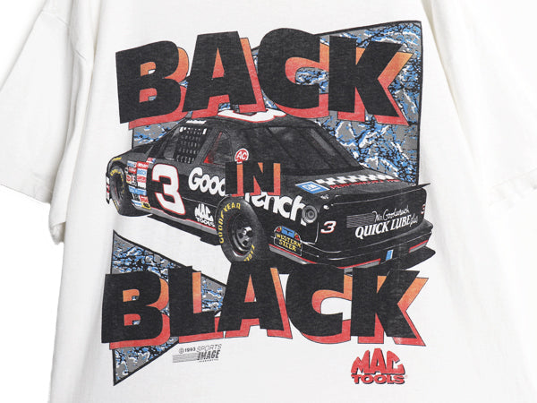 90s USA製 ナスカー イラスト プリント Tシャツ メンズ XL オールド オフィシャル グラフィック モータースポーツ レース 大きいサイズ 白