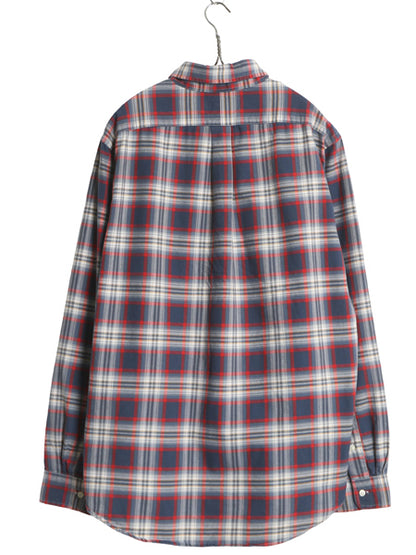 ラルフローレン チェック 長袖 ボタンダウン シャツ メンズ L / 古着 ポロ CLASSIC FIT オックスフォード コットン ワンポイント ポニー BD
