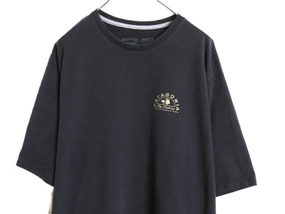 パタゴニア 両面 プリント 半袖 Tシャツ メンズ XXL / 22年製 アウトドア 大きいサイズ グラフィック アート イラスト バックプリント 紺 