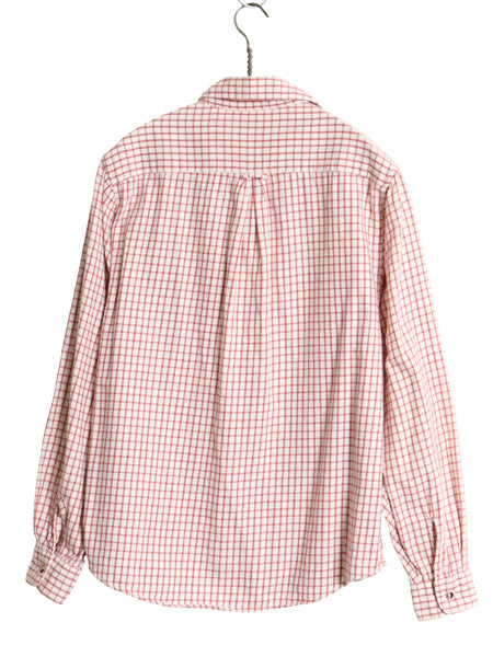80s エルエルビーン チェック 長袖 フランネル シャツ レディース M 程 古着 ヴィンテージ コットン ネルシャツ ツートン アウトドア ネル