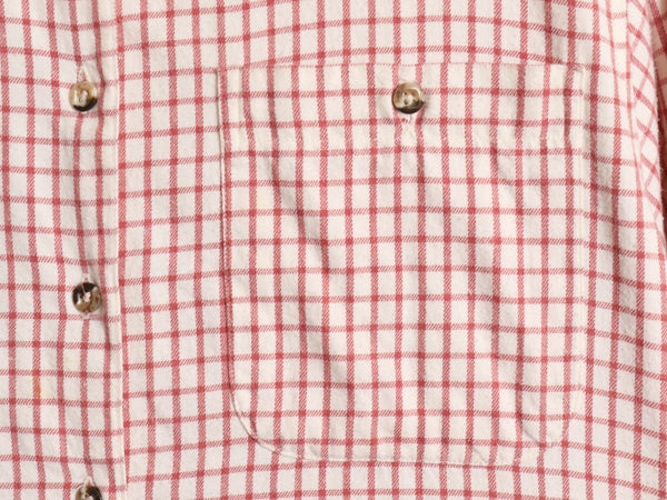 80s エルエルビーン チェック 長袖 フランネル シャツ レディース M 程 古着 ヴィンテージ コットン ネルシャツ ツートン アウトドア ネル
