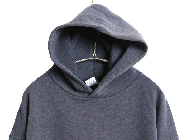 00s ラッセル 無地 スウェット フード パーカー メンズ レディース XL / オールド プルオーバー トレーナー ブランク 裏起毛 大きいサイズ