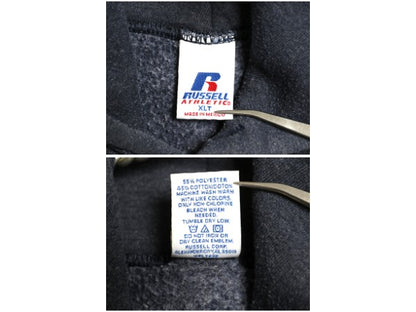 00s ラッセル 無地 スウェット フード パーカー メンズ レディース XL / オールド プルオーバー トレーナー ブランク 裏起毛 大きいサイズ