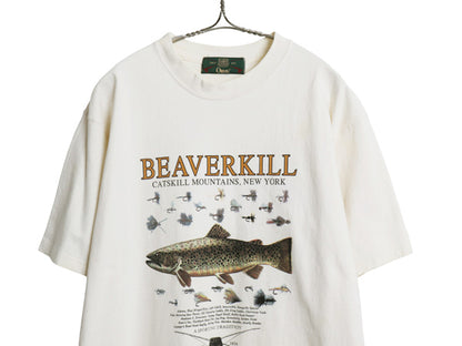 90s オービス フィッシュ イラスト プリント Tシャツ メンズ L 程/ オールド アウトドア アート グラフィック フィッシング ヘビーウェイト
