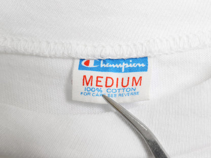 デッドストック 70s USA製 チャンピオン 無地 半袖 Tシャツ メンズ M 新品 ヴィンテージ バータグ ブランク シングルステッチ ソリッド 白