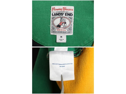 USA製 ランズエンド 長袖 ラガーシャツ メンズ M ラグビー 長袖シャツ ポロシャツ コットン クレイジー パターン カットソー マルチカラー