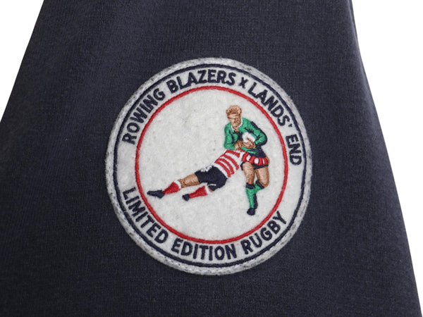 USA製 ランズエンド 長袖 ラガーシャツ メンズ M ラグビー 長袖シャツ ポロシャツ コットン クレイジー パターン カットソー マルチカラー