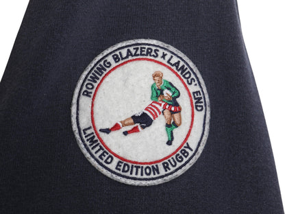 USA製 ランズエンド 長袖 ラガーシャツ メンズ M ラグビー 長袖シャツ ポロシャツ コットン クレイジー パターン カットソー マルチカラー