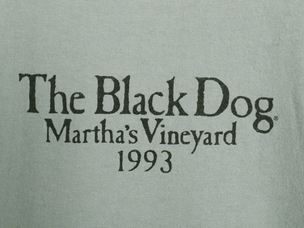 90s USA製 The Black Dog ドッグ イラスト プリント Tシャツ メンズ レディース L / オールド アニマル キャラクター シングルステッチ 緑