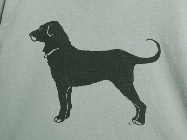 90s USA製 The Black Dog ドッグ イラスト プリント Tシャツ メンズ レディース L / オールド アニマル キャラクター シングルステッチ 緑