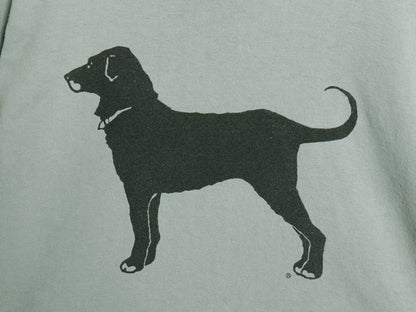 90s USA製 The Black Dog ドッグ イラスト プリント Tシャツ メンズ レディース L / オールド アニマル キャラクター シングルステッチ 緑