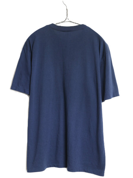 80s USA製 US NAVY 3段 プリント 半袖 Tシャツ メンズ M / ヴィンテージ シングルステッチ カットソー ミリタリー 軍物 海軍 USN ネイビー