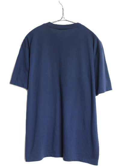 80s USA製 US NAVY 3段 プリント 半袖 Tシャツ メンズ M / ヴィンテージ シングルステッチ カットソー ミリタリー 軍物 海軍 USN ネイビー