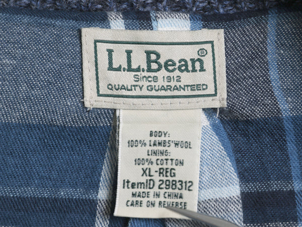 エルエルビーン フルジップ ニット セーター ジャケット メンズ XL / ドライバーズ ラム ウール カーディガン ライナー付き 大きいサイズ