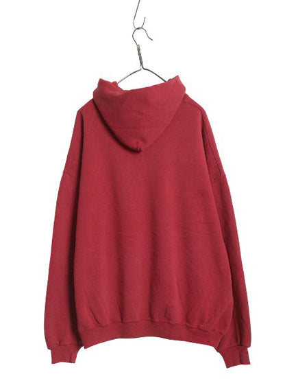 90s ラッセル カレッジ プリント スウェット フード パーカー メンズ レディース XXL / オールド トレーナー 裏起毛 大きいサイズ スポーツ