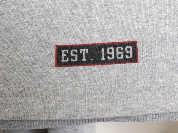 00s USA製 オールド ギャップ プリント 半袖 Tシャツ メンズ レディース L クルーネック ヘビーウェイト カットソー コットン トップス 灰