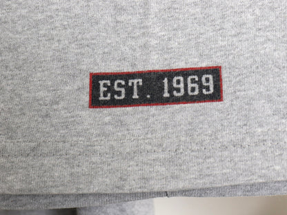 00s USA製 オールド ギャップ プリント 半袖 Tシャツ メンズ レディース L クルーネック ヘビーウェイト カットソー コットン トップス 灰