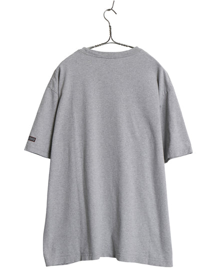 00s USA製 オールド ギャップ プリント 半袖 Tシャツ メンズ レディース L クルーネック ヘビーウェイト カットソー コットン トップス 灰