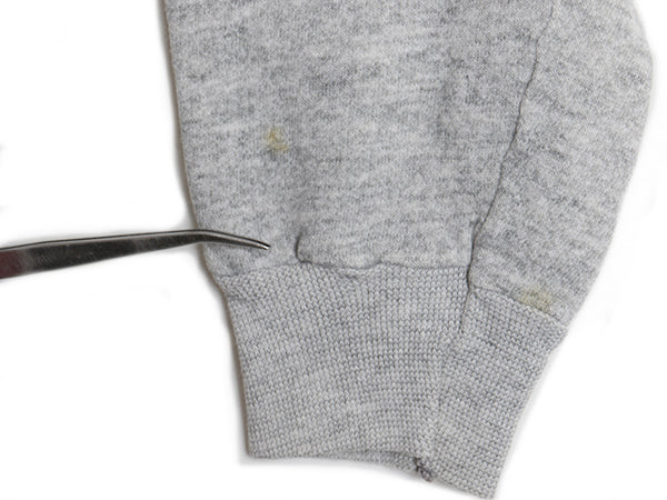 80s USA製 チャンピオン アーガイル 染込み プリント スウェット L 小さめ メンズ レディース S 程 ヴィンテージ トレーナー 裏起毛 杢灰