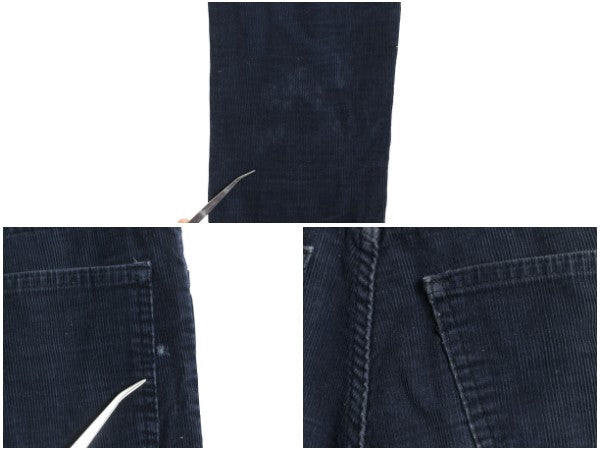 70s USA製 リーバイス 519 コーデュロイ パンツ メンズ 30 34 古着 ヴィンテージ スリム ストレート 細畝 コーズ 42 TALON 細身 ネイビー