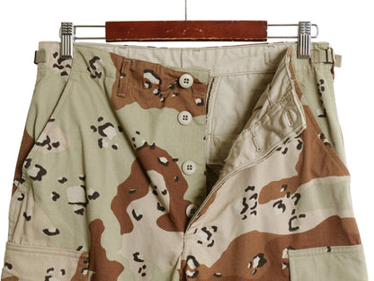 90s US ARMY 米軍実物 デザート カモ カーゴ パンツ SMALL LONG / オールド 90年製 BDU 6C チョコチップ 迷彩柄 ミリタリー 軍物 ボトムス