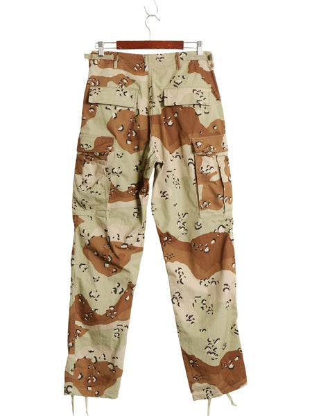 90s US ARMY 米軍実物 デザート カモ カーゴ パンツ SMALL LONG / オールド 90年製 BDU 6C チョコチップ 迷彩柄 ミリタリー 軍物 ボトムス