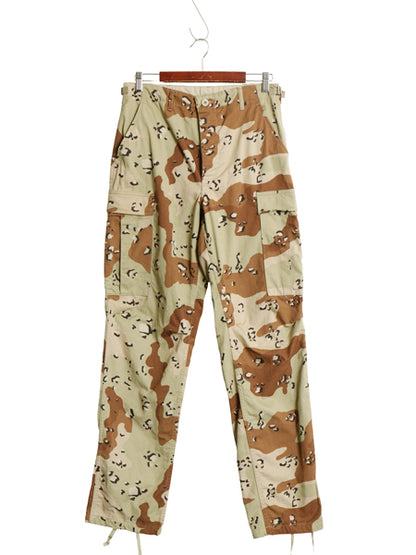 90s US ARMY 米軍実物 デザート カモ カーゴ パンツ SMALL LONG / オールド 90年製 BDU 6C チョコチップ 迷彩柄 ミリタリー 軍物 ボトムス