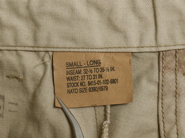 90s US ARMY 米軍実物 デザート カモ カーゴ パンツ SMALL LONG / オールド 90年製 BDU 6C チョコチップ 迷彩柄 ミリタリー 軍物 ボトムス