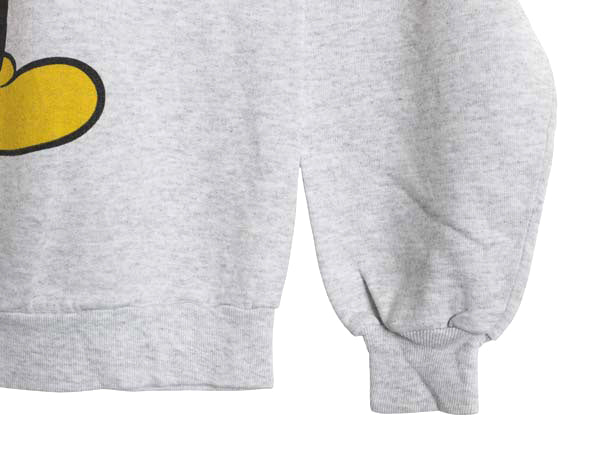 90s USA製 ミッキー イラスト プリント スウェット メンズ レディース M / オールド ディズニー トレーナー 当時物 キャラクター 裏起毛 灰