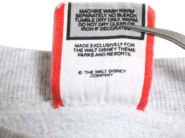 90s USA製 ミッキー イラスト プリント スウェット メンズ レディース M / オールド ディズニー トレーナー 当時物 キャラクター 裏起毛 灰