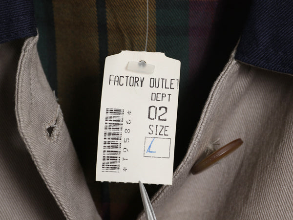 デッドストック 90s ランズエンド ハンティング ジャケット レディース L オールド カバーオール フィールド コート チェック ライナー付き