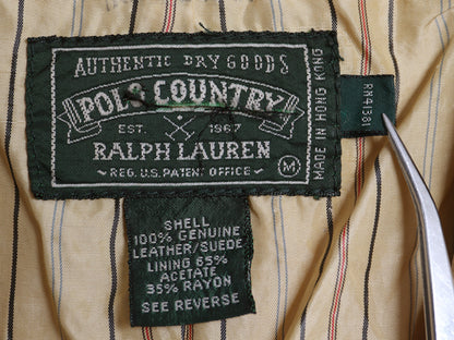 80s ポロカントリー ラルフローレン 本革 レザー テーラード ベスト M メンズ 小さめ S 程/ ヴィンテージ ポロ ネイティブ コンチョ 重ね着