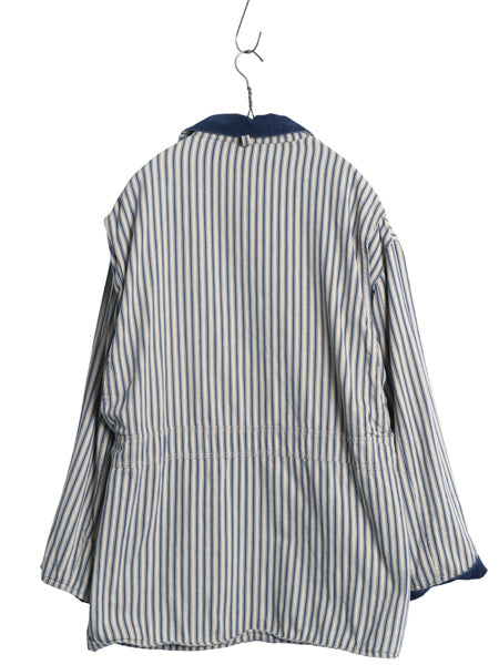 90s ★ ジェイクルー ストライプ ハンティング ジャケット メンズ L / 古着 オールド 旧タグ フィールド コート コットン 襟 コーデュロイ