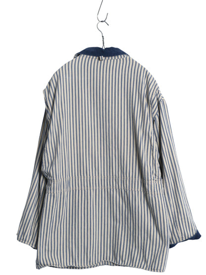 90s ★ ジェイクルー ストライプ ハンティング ジャケット メンズ L / 古着 オールド 旧タグ フィールド コート コットン 襟 コーデュロイ