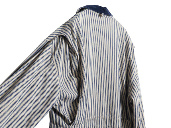 90s ★ ジェイクルー ストライプ ハンティング ジャケット メンズ L / 古着 オールド 旧タグ フィールド コート コットン 襟 コーデュロイ