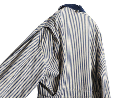 90s ★ ジェイクルー ストライプ ハンティング ジャケット メンズ L / 古着 オールド 旧タグ フィールド コート コットン 襟 コーデュロイ