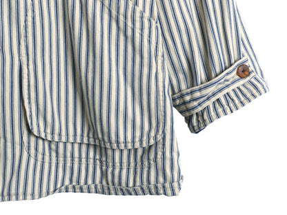 90s ★ ジェイクルー ストライプ ハンティング ジャケット メンズ L / 古着 オールド 旧タグ フィールド コート コットン 襟 コーデュロイ