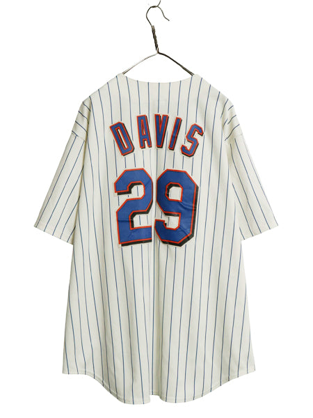 メッツ ベースボール シャツ メンズ XXL / MLB オフィシャル マジェスティック 大リーグ ユニフォーム ゲームシャツ 大きいサイズ ジャージ