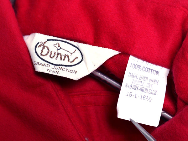 デッドストック 80s USA製 シャモア クロス 長袖 シャツ メンズ L / ヴィンテージ ネルシャツ ヘビーウェイト コットン フランネル 無地 赤