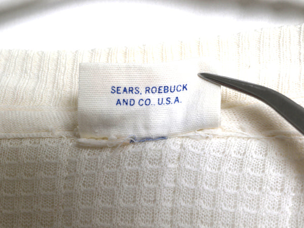 70s シアーズ 中綿 キルティング 長袖 Tシャツ メンズ レディース XL / ヴィンテージ 裏 サーマル インナー スウェット ロンT 大きいサイズ